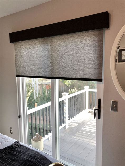 Black Roller Shade | Window treatments living room, Patio door window treatments, Patio door ...