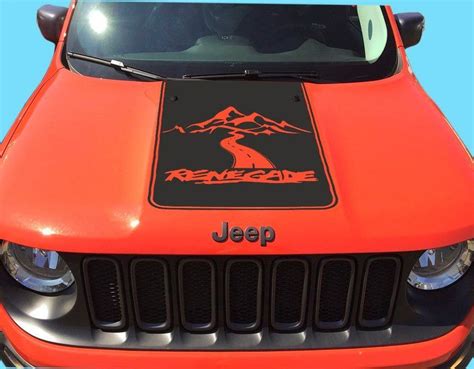 Product: Jeep Renegade 2015, 2016 & 2017 Blackout Vinyl Hood Decal ...