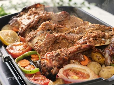 Mutton Leg Roast with Vegetables – Food Fusion