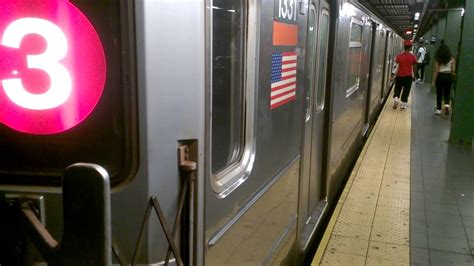 MTA NEW YORK CITY SUBWAY 3 TRAIN AT 42nd Street MANHATTAN W/ HORN - YouTube