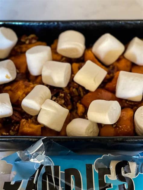 Vegan Candied Yams with Marshmallows and Pecans - Veggie Fun Kitchen