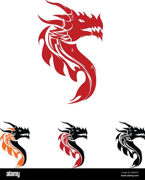 Dragon head vector image logo Stock Vector Image & Art - Alamy