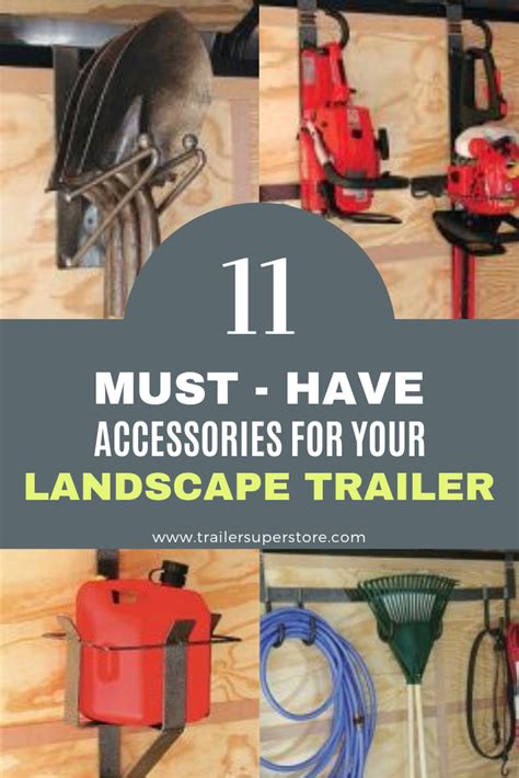 Landscape trailer accessories will help you make the most of your space, and keep everything ...