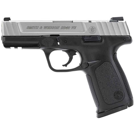 Smith & Wesson SD40 VE 40 S&W 4in Stainless/Black Pistol - 10+1 Rounds ...