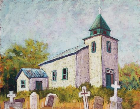 San Patricio Church Pastel by Candy Mayer - Fine Art America