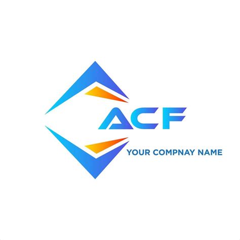 ACF abstract technology logo design on white background. ACF creative ...