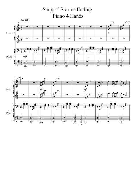 Song of Storms Piano Duet sheet music for Piano download free in PDF or ...