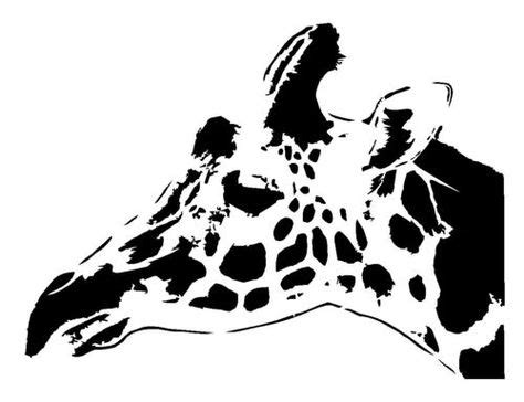 giraffe stencil 1 | Giraffe silhouette, Animal stencil, Stencils