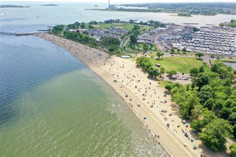 Drone photos: Norwalk beach reaches capacity