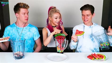 SOUREST GUMMY VS REAL FOOD SMOOTHIE CHALLENGE! Giant Gross Worm Toxic Waste! Wengie & Collins ...