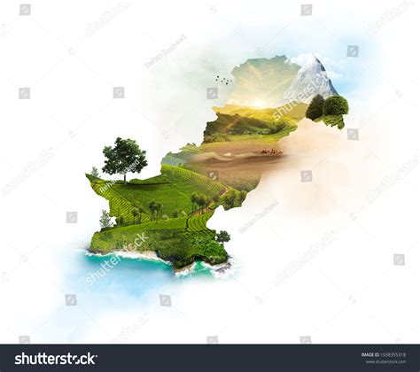 Pakistan Map Pakistan Monuments Environment 3d Stock Illustration 1938355318 | Shutterstock