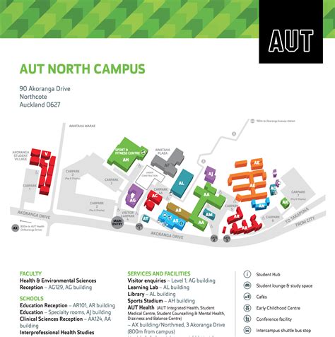 AUT North Campus Map