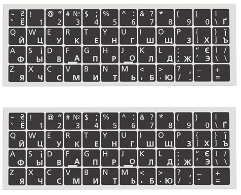 Buy Universal Russian-English Keyboard Stickers - 2 PCS - Replacement Ergonomic Cyrillic None ...