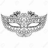 Venetian Masks Coloring Book For Adults sketch template