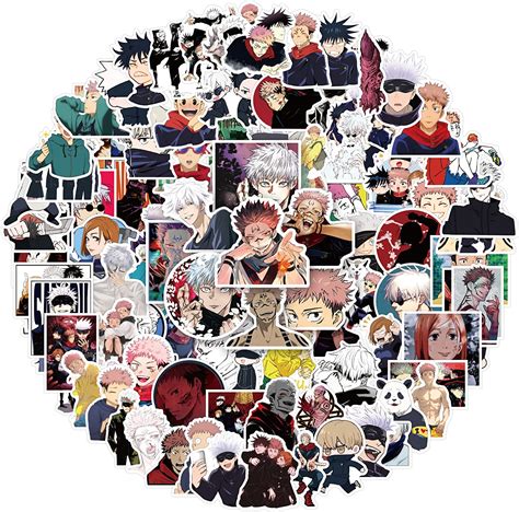 Amazon.com: 100Pcs Anime Stickers Cool Cartoon Stickers for Kids Teens ...