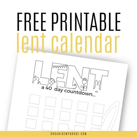 Lenten Calendar 2024 Printable - Henka Kyrstin