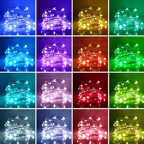 Battery Operated LED Fairy Lights with 16 RGB Colors