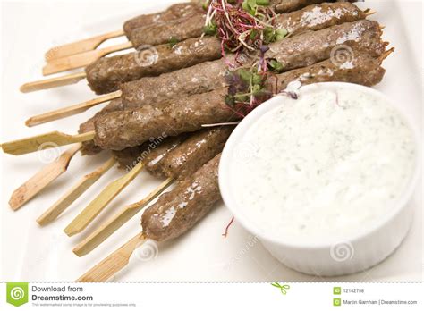 Kebab meat on skewers stock photo. Image of summer, skewers - 12162798