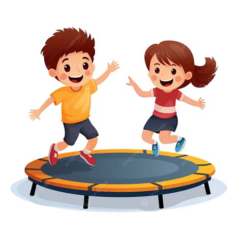 Happy Kids Jumping On Trampoline, Children, Jump, Trampoline PNG ...