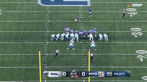 Cowboys Score 58-yard TD After Blocking Giants' FG