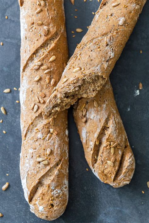 Easy Whole Wheat Baguette - Momsdish