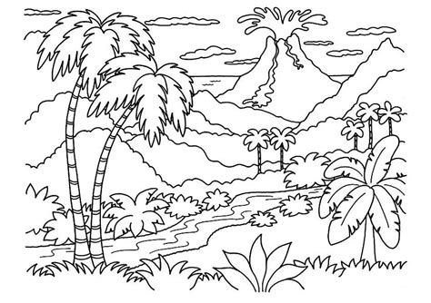 Volcano Coloring Pages - Free Printable Coloring Pages for Kids