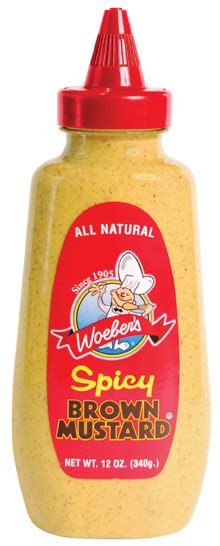 Spicy Brown Mustard - 12oz. - Woeber Mustard Online Store