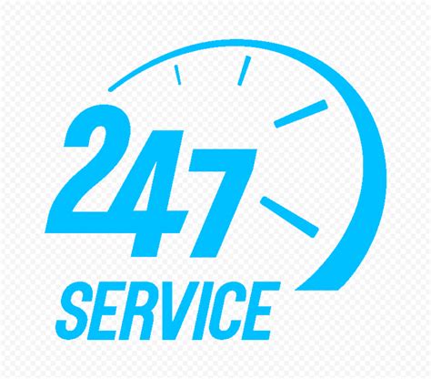 Customer Service Support 24/7 Blue Icon Transparent Background | Citypng