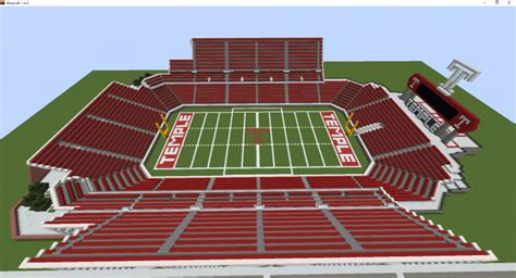 Proposed Temple Football Stadium Minecraft Map