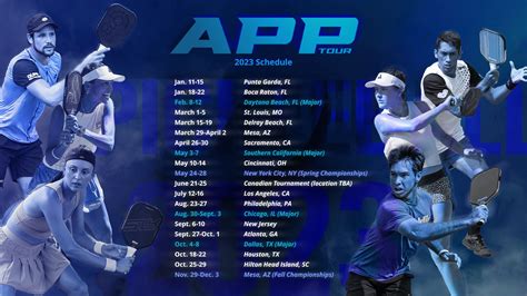 The 2023 APP Tour Schedule Released