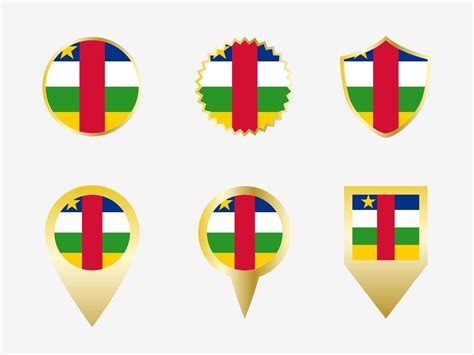 Vector flag set of Central African Republic. 22822514 Vector Art at ...