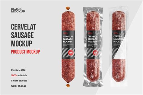 Cervelat Sausage Mockup | Creative Market