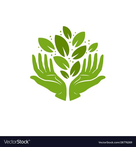 Ecology logo environment nature natural symbol Vector Image