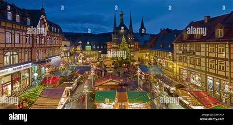 Town hall with Christmas Market in Wernigerode, Germany Stock Photo - Alamy