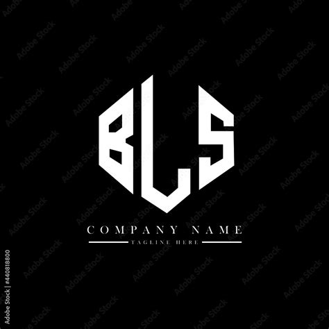 BLS letter logo design with polygon shape. BLS polygon logo monogram ...