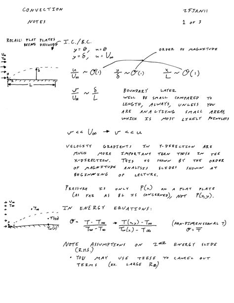 Lecture Notes on Convection Heat and Mass Transfer | ME 5314 - Docsity