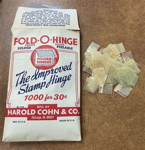 FOLD-O-HINGE Stamp Hinges repackaged from open packs -Pre-Folded 16 -17 ...