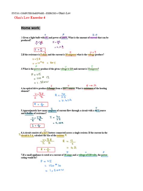 Ohm’s | PDF