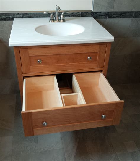 Cherry Vanity- U Shaped Drawer – Nova Woodworks & Custom Carpentry