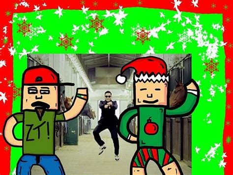 Minecraft Gangnam style christmas