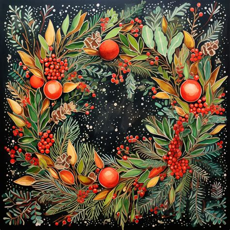 Christmas Wreath Art Free Stock Photo - Public Domain Pictures