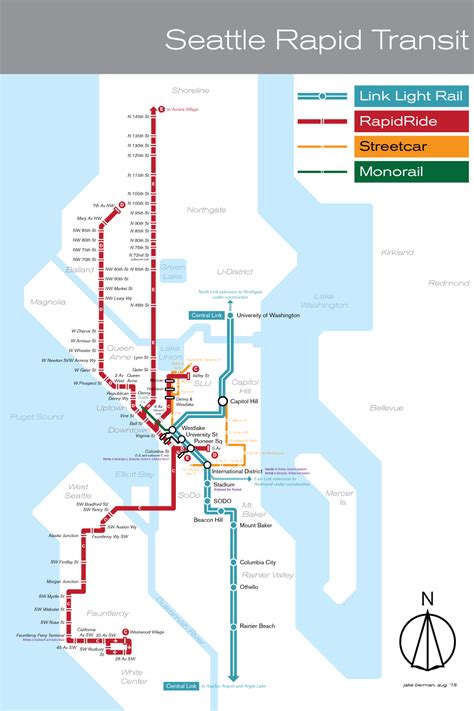 What do you think of my redesign of Seattle's bus + light rail map ...