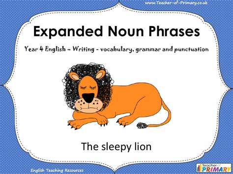 Expanded Noun Phrases - PowerPoint | English Year 3