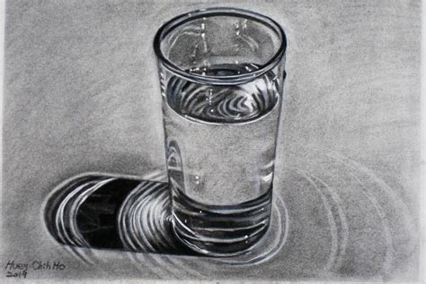 A Glass of Water Drawing by Huey-Chih Ho | Saatchi Art