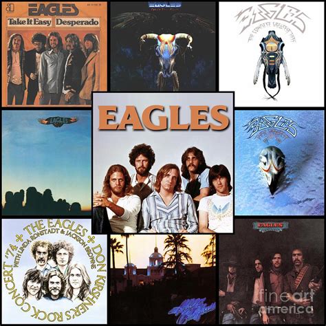 Eagles Rock Band The Best Albums Digital Art by Michael Rojas - Fine ...