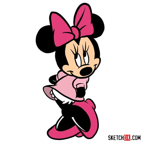 How To Draw Minnie Mouse Sketchok Easy Drawing Guides | Images and Photos finder