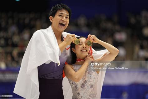 Gold medalists Riku Miura and Ryuichi Kihara of Japan pose after the... News Photo - Getty Images