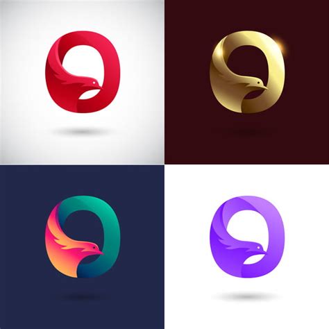 Creative Logo Design Vector Art PNG, Creative Letter Q Logo Design With Different Color Version ...