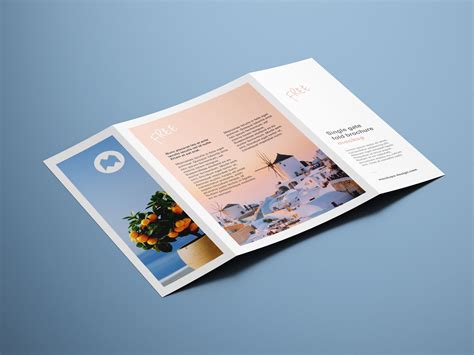 Free A4 Single-Gate Fold Brochure Mockup PSD Set - Good Mockups