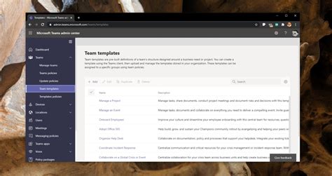 How to use a Microsoft Teams template